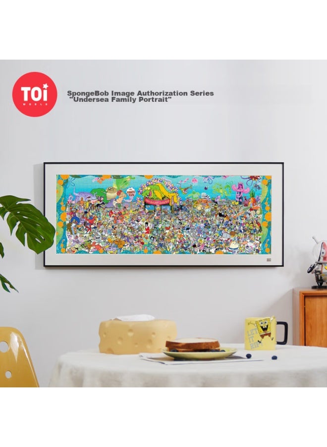 Toi Toy Puzzle Spongebob 1000 Pieces Adult Stress Relief Toy Birthday Gift, Underwater Family Portrait - Image 1
