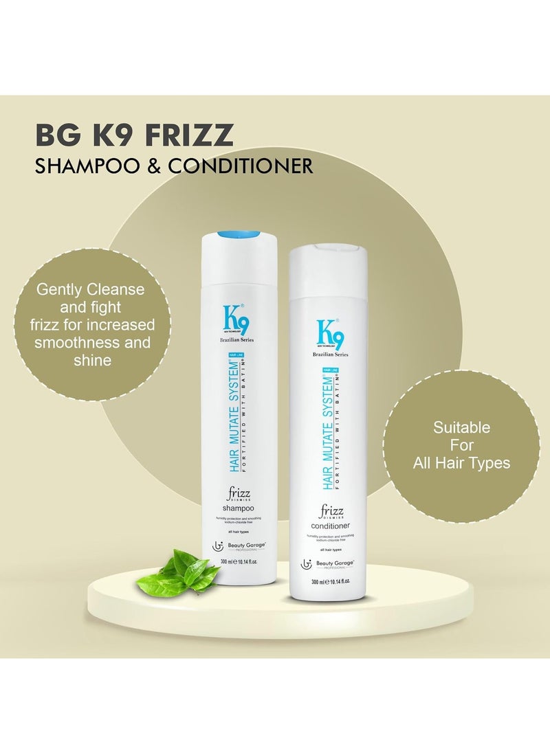 Beauty Garage K9 Frizz Dismiss Shampoo & Conditioner (300ml + 300ml) Pack of 2  - Image 2