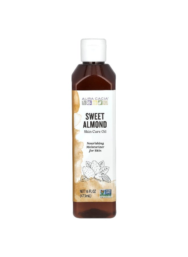 Aura Cacia Aura Cacia, Skin Care Oil, Sweet Almond, 16 fl oz (473 ml)  - Image 1