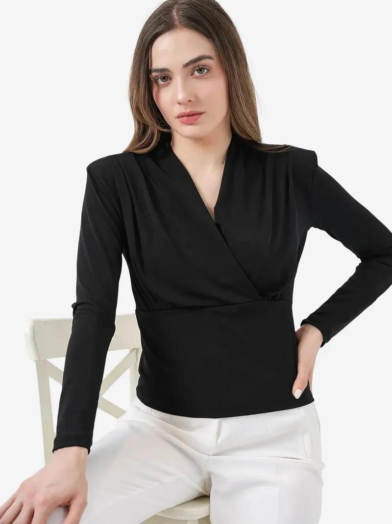 BIG DART BDART V-Neck Drape Blouse