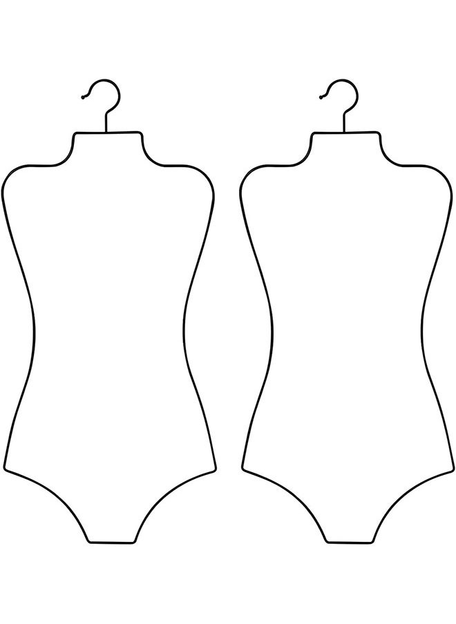 LENND - 2 Pack Swimsuit Hanger,Body Shape Bikini Hanger Wire Body Shape Display Hangers Metal Lingerie Hangers Bathing Suit Hangers Swimsuit Hanger Bikini Swimwear Hanger for Clothes Coat - Image 1