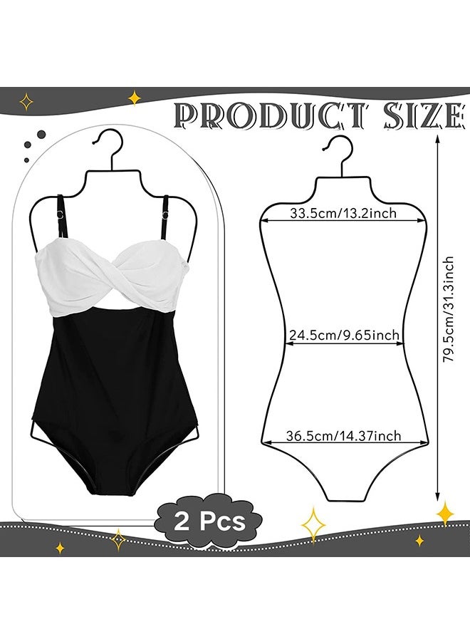 LENND - 2 Pack Swimsuit Hanger,Body Shape Bikini Hanger Wire Body Shape Display Hangers Metal Lingerie Hangers Bathing Suit Hangers Swimsuit Hanger Bikini Swimwear Hanger for Clothes Coat - Image 1