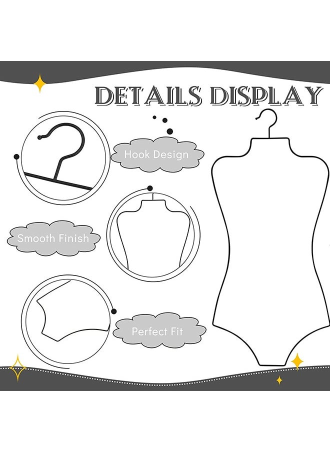 LENND - 2 Pack Swimsuit Hanger,Body Shape Bikini Hanger Wire Body Shape Display Hangers Metal Lingerie Hangers Bathing Suit Hangers Swimsuit Hanger Bikini Swimwear Hanger for Clothes Coat - Image 1