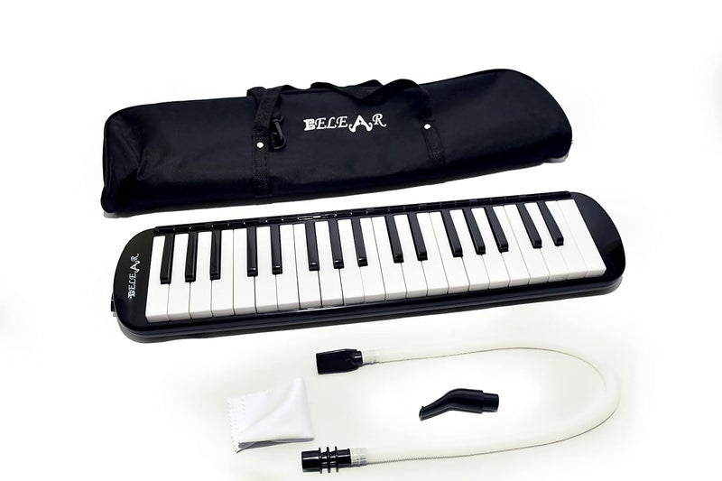 Belear 37 Key Piano Style Black Melodica Wind Musical Instrument with Mouth Piece and Black Carry Bag - Image 3