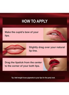 Insight Cosmetics Matte Lipstick |Long Lasting Lipstick For Women |Keeps Lips Moisturised |Single Swipe Application |Smooth & Light Weight |One Swipe Pigmentation(L-21=17)  - Image 3