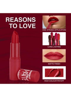 Insight Cosmetics Matte Lipstick |Long Lasting Lipstick For Women |Keeps Lips Moisturised |Single Swipe Application |Smooth & Light Weight |One Swipe Pigmentation(L-21=17)  - Image 2