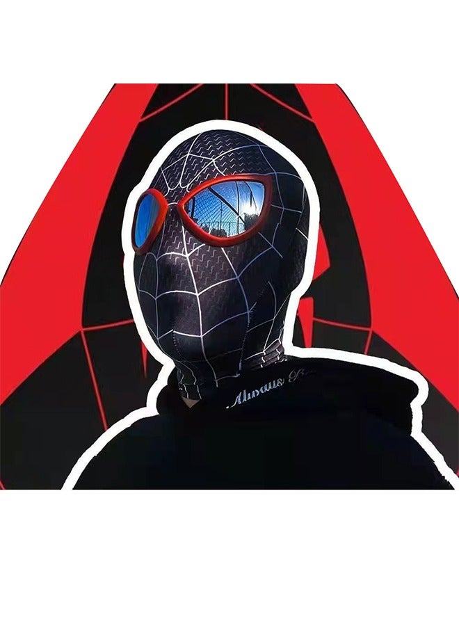 Miles Spider Masks,Superhero Masks Cosplay Costumes Mask,Black Spider Hero Mask,Classic Character Mask Dress Up for Adult and Kids  - Image 4