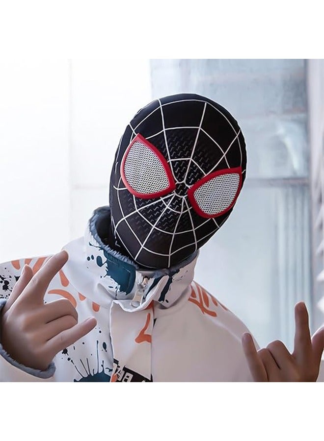 Miles Spider Masks,Superhero Masks Cosplay Costumes Mask,Black Spider Hero Mask,Classic Character Mask Dress Up for Adult and Kids  - Image 5