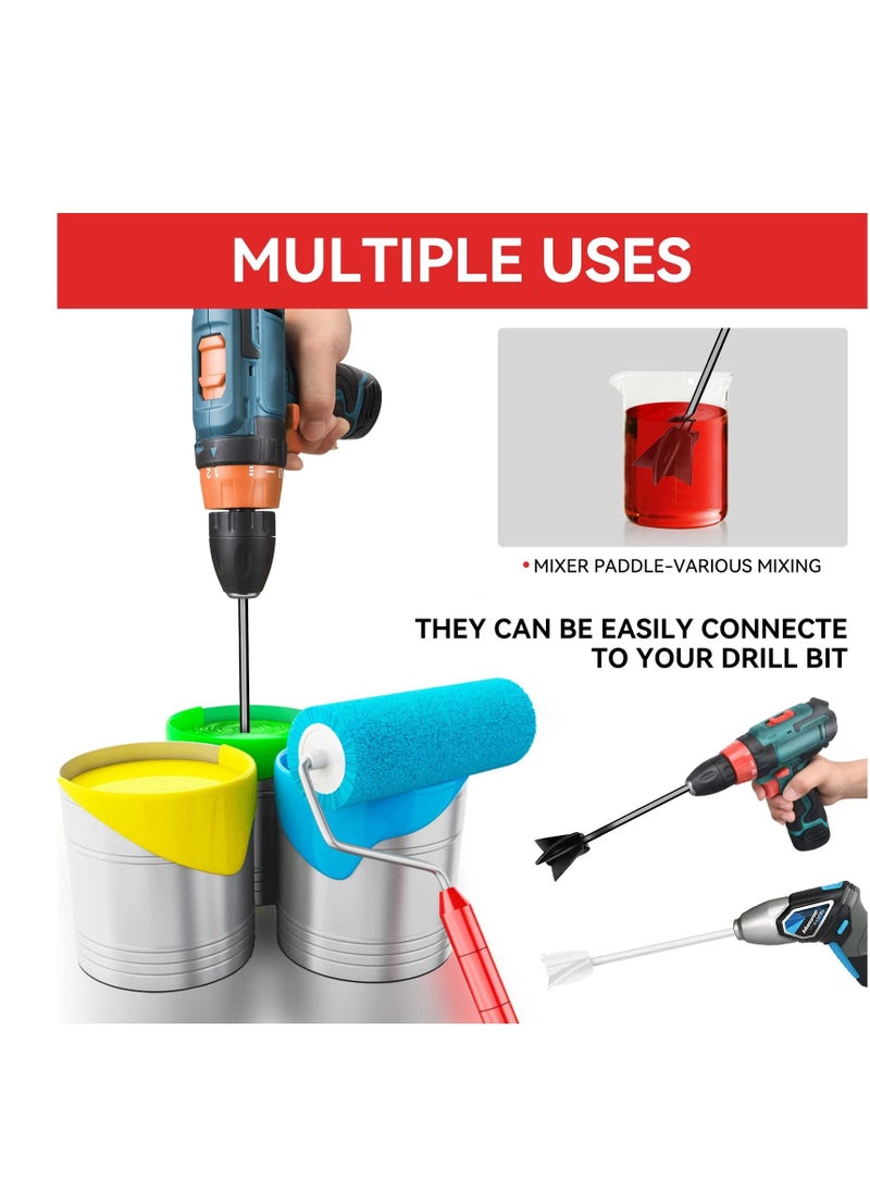 SYOSI - Resin Mixer Paddles, epoxy mixer-Reusable Paint Mixer- Paint Stirrer Drill Attachment for Resin(4pack) - Image 1