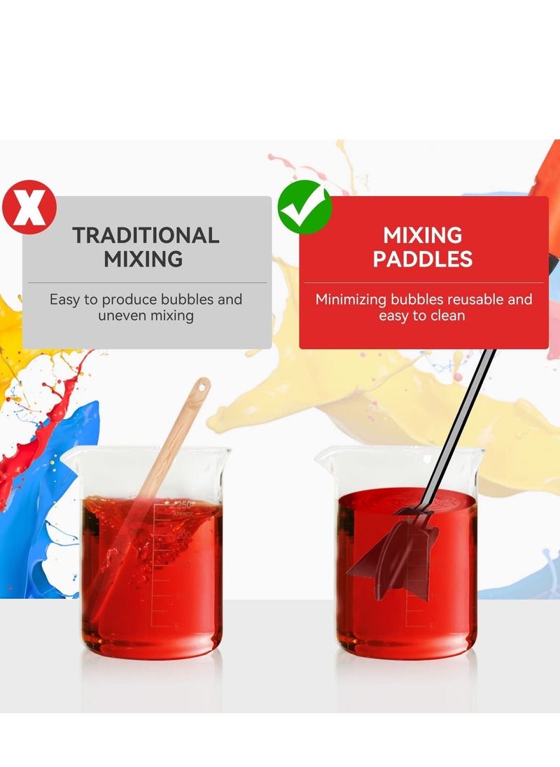 SYOSI - Resin Mixer Paddles, epoxy mixer-Reusable Paint Mixer- Paint Stirrer Drill Attachment for Resin(4pack) - Image 1