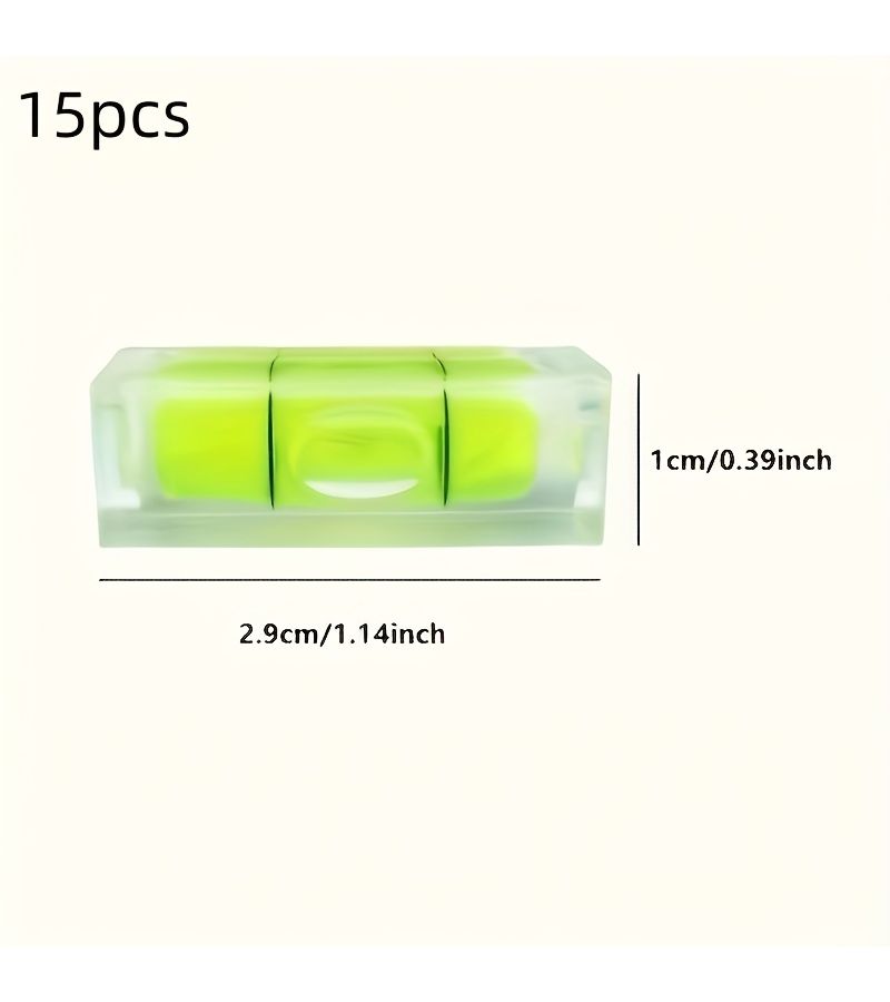 15 Pieces Mini Square Spirit Levels with Vial for Portable Precision Leveling - Image 4