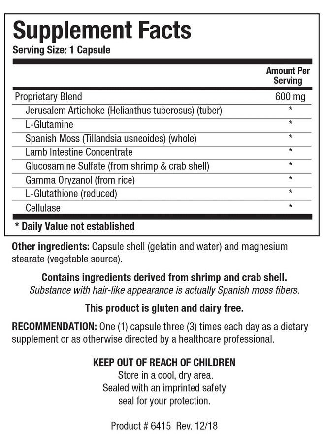 Biotics Research Biotics Research IPS - Optimal Gastrointestinal Support, Gut Lining Support, Gut Healing, Jerusalem Artichoke, Lamb Intestine, Glucosamine Sulfate, Gamma Oryzanol, L-Glutathione, 90 Capsules - Image 2