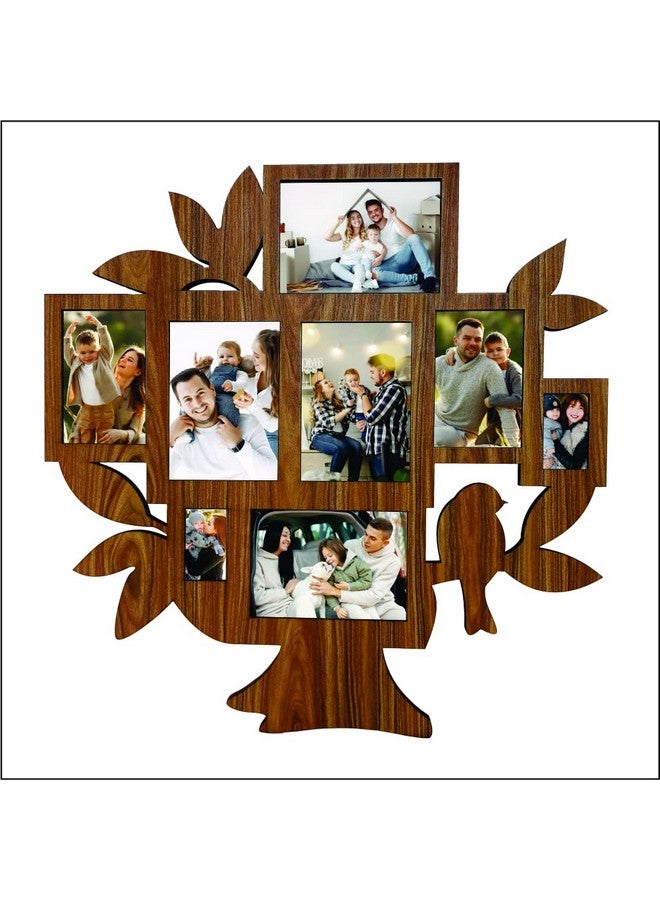 PICRAZEE إطار صور جدارية من MDF من بيكرازي لعدة صور في إطار واحد إطار صور عائلية ديكور جداري لغرفة المعيشة وغرفة النوم والهدايا (D7-شجرة العائلة) - Image 1