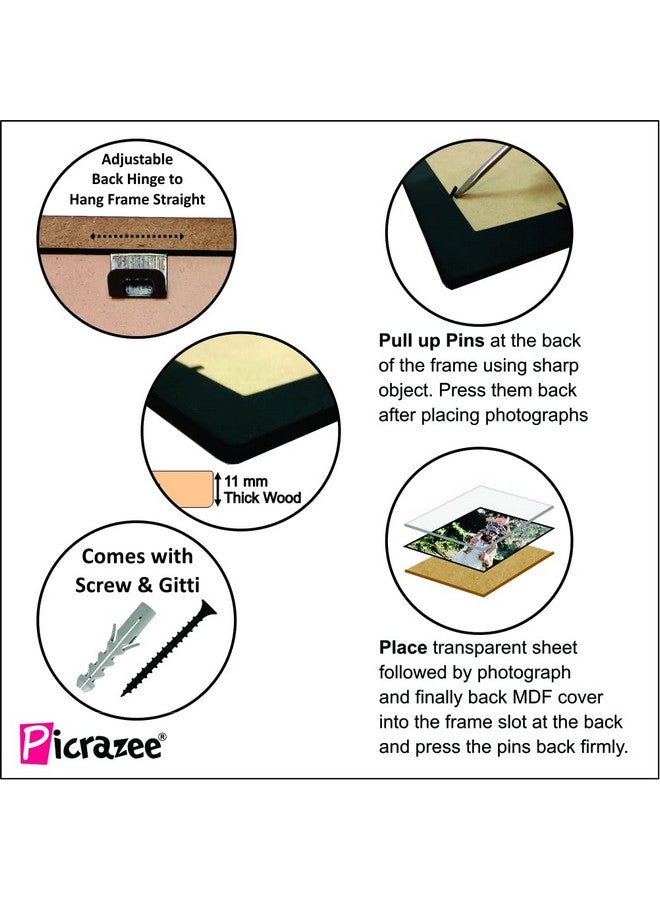 PICRAZEE إطار صور جدارية من MDF من بيكرازي لعدة صور في إطار واحد إطار صور عائلية ديكور جداري لغرفة المعيشة وغرفة النوم والهدايا (D7-شجرة العائلة) - Image 3