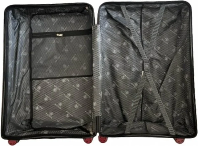 Piev Bussiens 3 Size Encrypted Pp Shockproof Unbreakable 4 Wheel Bag Suitcase Set Red
