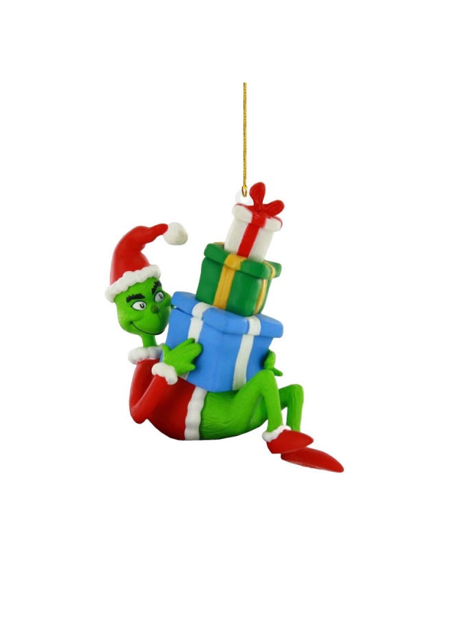 Christmas Grinch Creative Pendant Christmas Tree Decoration Acrylic Pendant Car Rearview Mirror Pendant