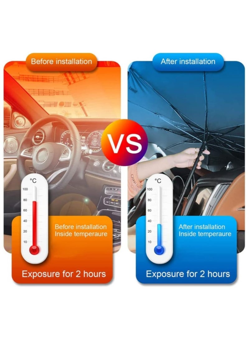ELTRAZONE Foldable Car Sunshade Umbrella UV Windshield Cover Heat Insulation Sun Blind Auto Protection Accessories - Image 2