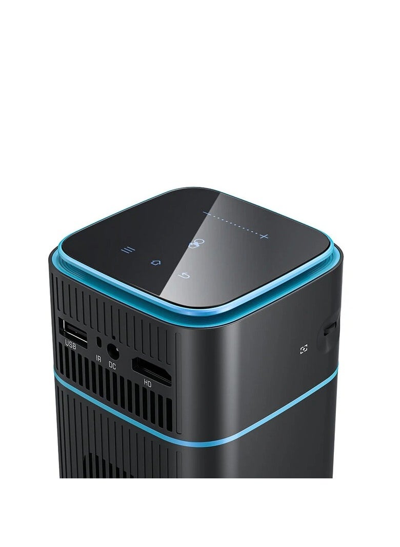 BW-VT2 Mini WiFi Projector – Portable Bluetooth Home Theater with Built-in Android 9.0, DLP Technology, 1080P Support, and Rechargeable Battery