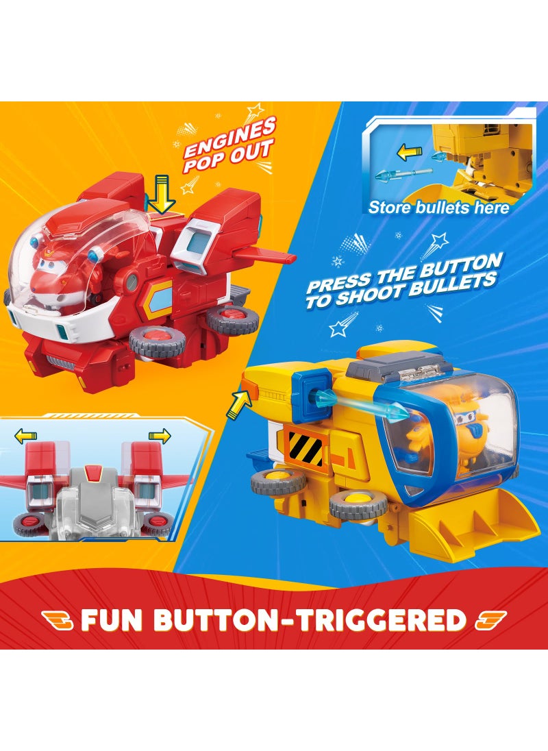 SUPER WINGS Super Wings Toys, 7 Inch Jett's Super Mecha Transforming Robot, Transforming from Toy Plane to Robot just 14 Steps, Action Figures Toy for Kids Ages 3 and Up, Gifts for Boys and Girls  - Image 4