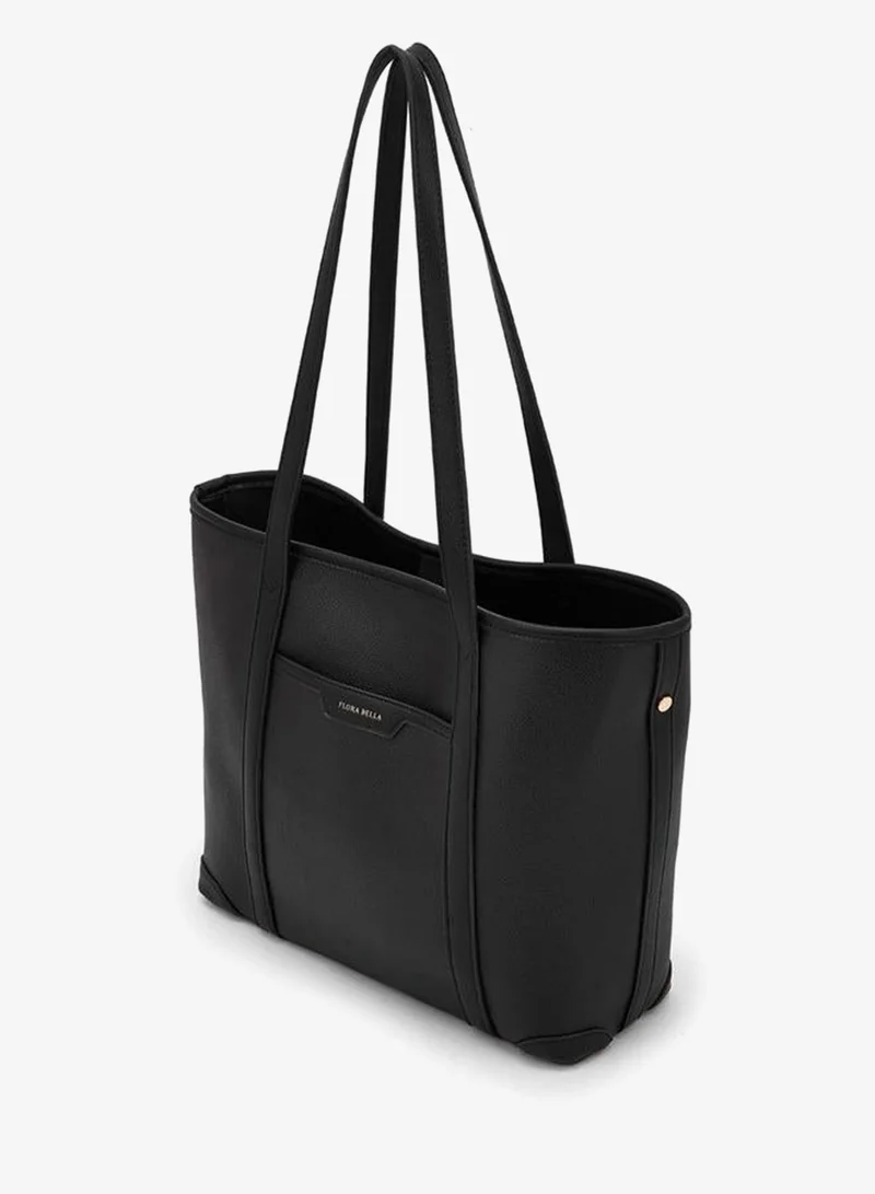 Flora Bella By Shoexpress BLACK Textured Tote Bag With Handles for Women | Best Price UAE