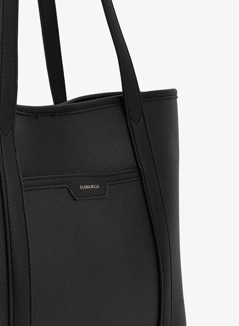 Flora Bella By Shoexpress BLACK Textured Tote Bag With Handles for Women | Best Price UAE