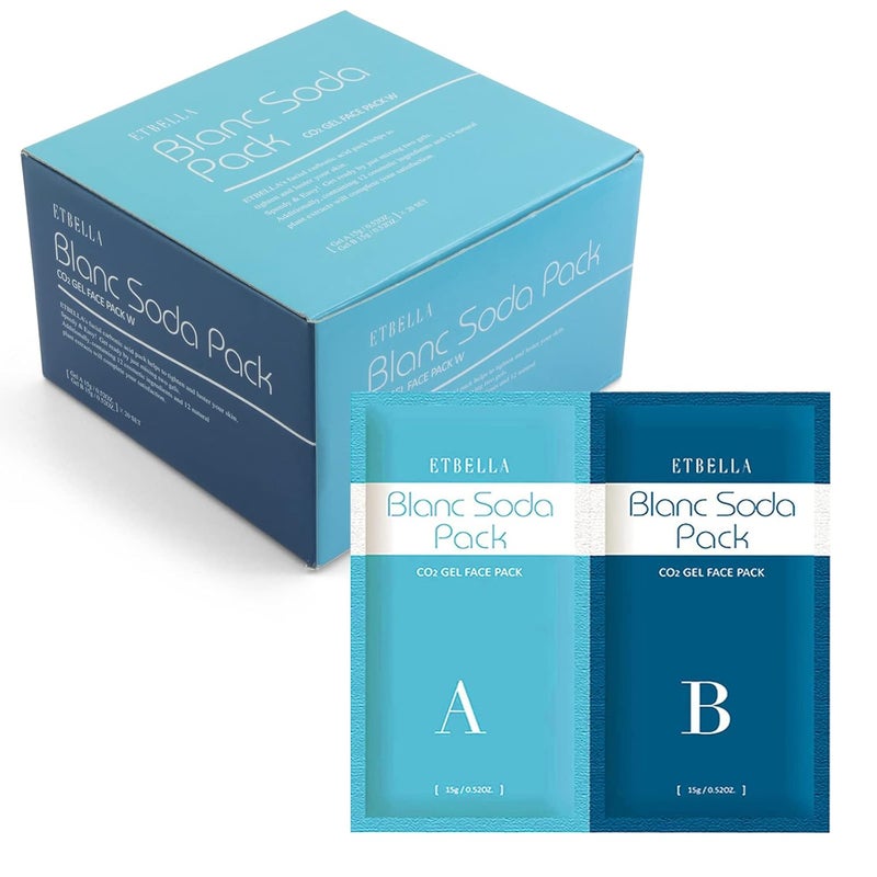 Elitzia Elitzia CO2 Carboxy Gel Mask 1 box 20 bags Facial Care Skin Beauty ET1719 Blue