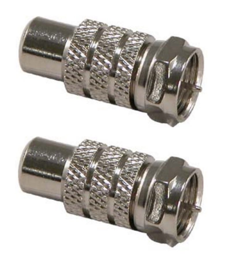 Corporate Computer Atari 2600 TV Coaxial F Plug Female Adapter 2 Pack by Corpco