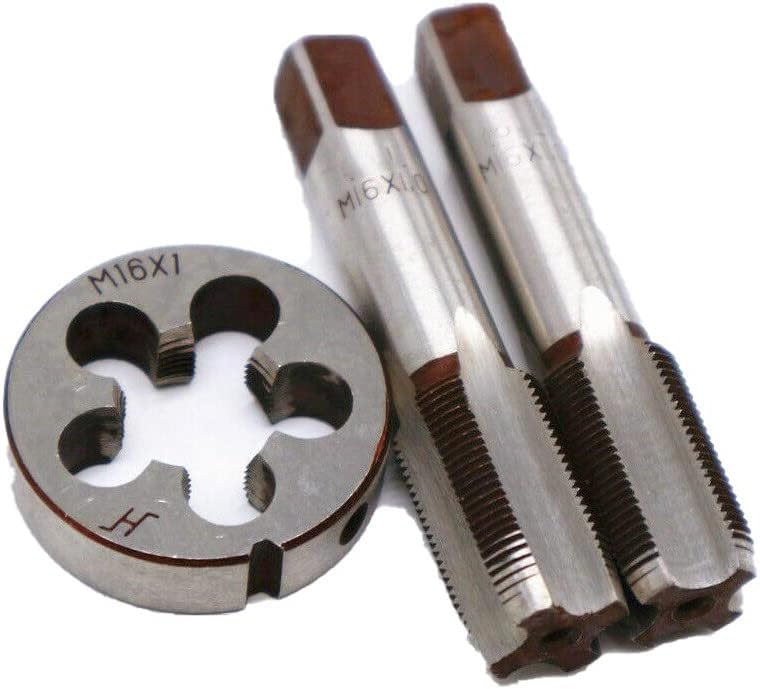 Mactoom 16mm x 1 HSS Metric Tap and Die Set Right Hand Thread,Tapping DIY Tool 3pcs (M16 x 1mm) - Image 1