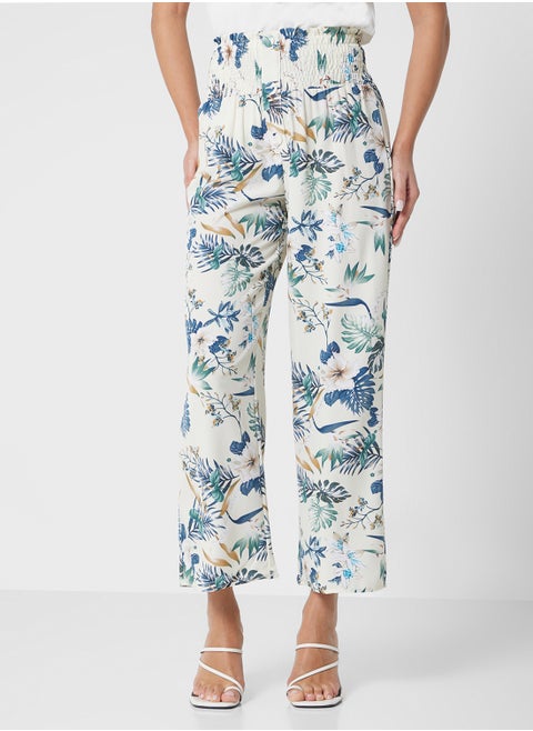 Tropical Print Pants