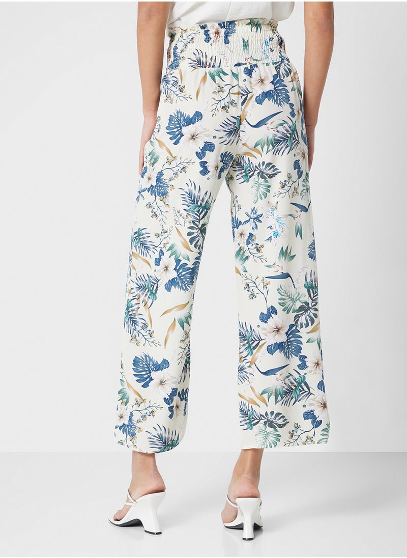 ELLA - Tropical Print Pants - Image 1