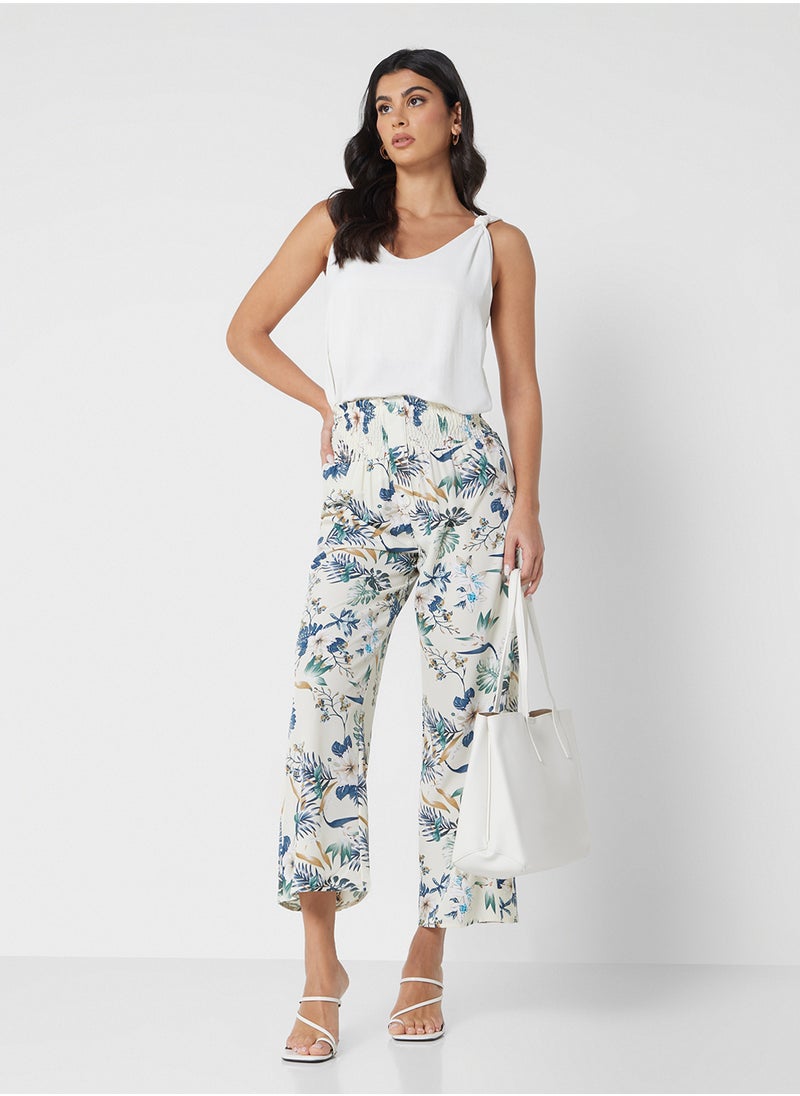 ELLA - Tropical Print Pants - Image 1