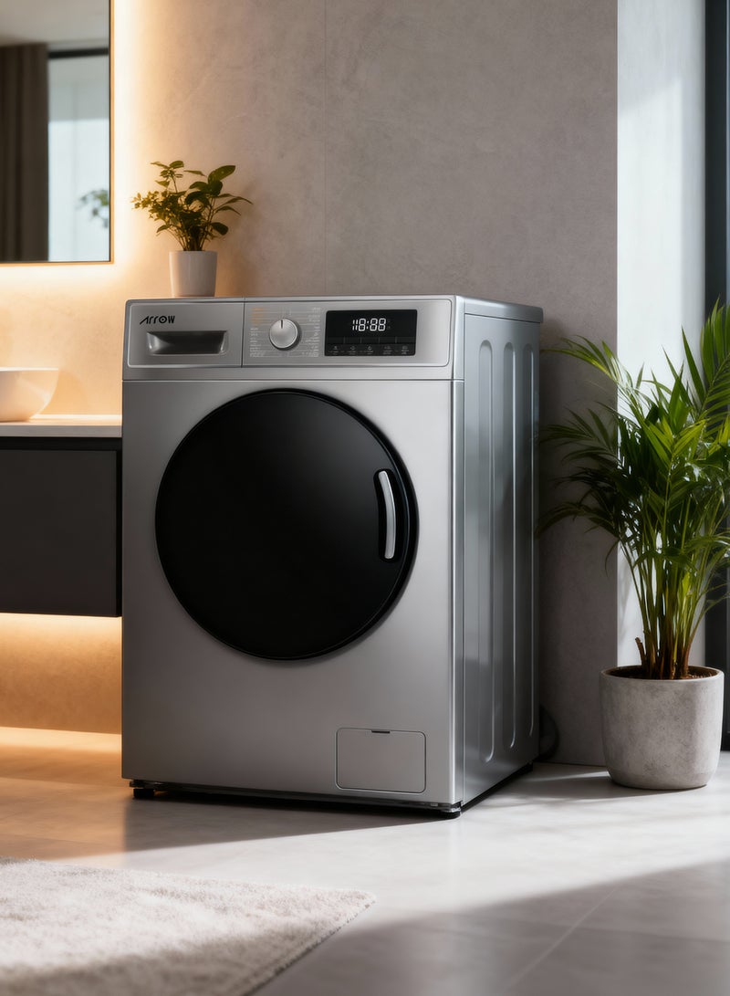 Arrow Automatic front-loading washing machine - 12 kg - 15 programs - 100% drying - with extra rinse and delay wash feature - smart spray feature for cleaner washing and steam washing and wrinkle removal feature - 1950 watts - Gray - RO-13FWDTS - Image 3