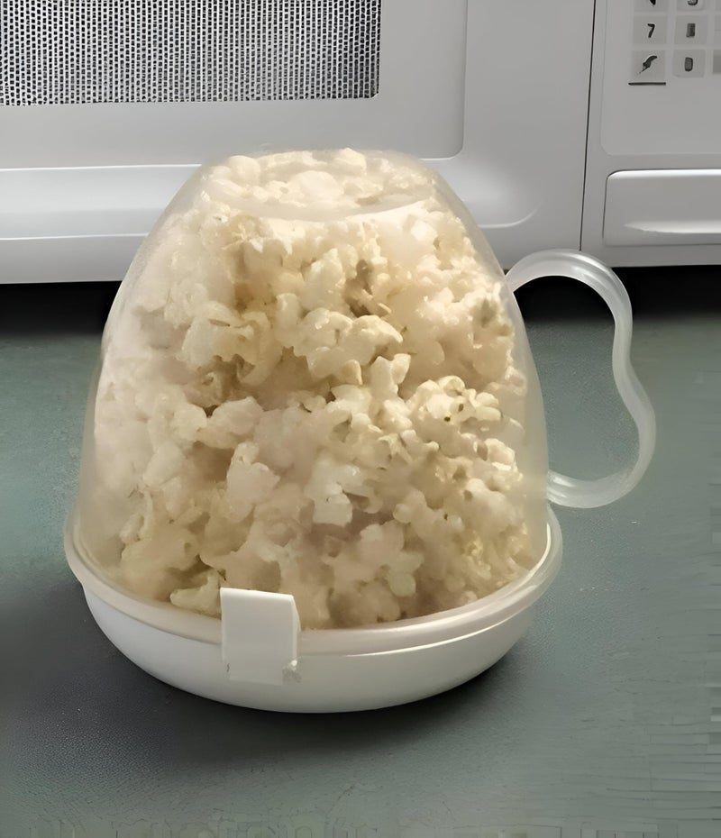 Fast Popcorn Popper - BPA-free plastic bowl with heat-resistant handle, creates crunchy popcorn in under a minute, no mess, no oil, perfect for quick snacks. - Image 3