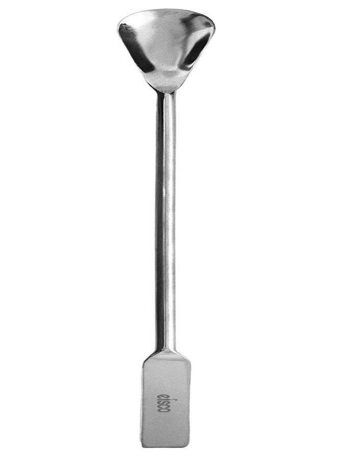 Eisco Labs - Laboratory Spoon, 9" - Stainless Steel Spatula Spoon for Science Experimentation, Spoon for Mixing Lab Ingredients, Polished - One 0.3" Flat End, One 0.5" Scoop End - Image 3