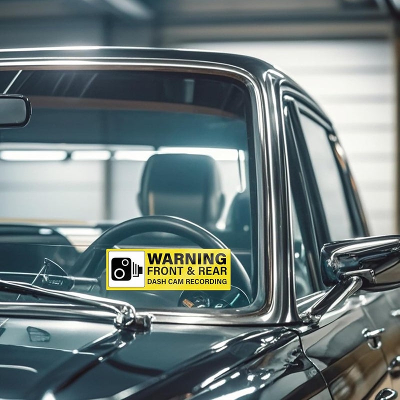 YIKIADA 10 Pack Dash Cam Recording Warning Stickers - Image 3