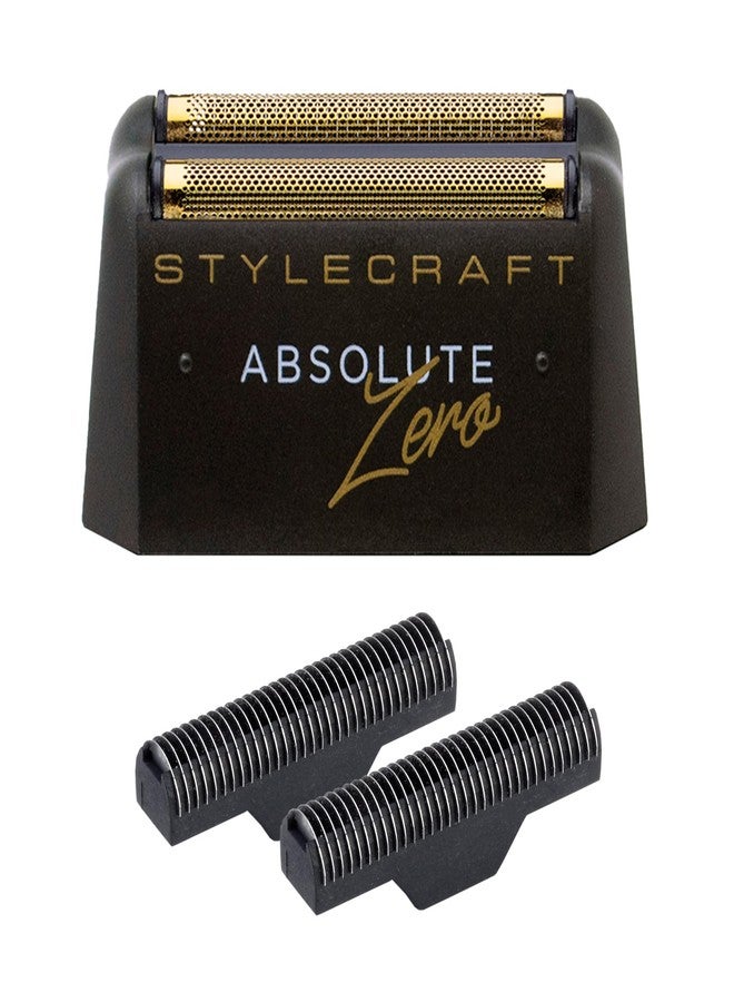 StyleCraft Replacement Gold Titanium Foil Head with two Echo Cutters for Absolute Zero Mens Shaver - Image 1