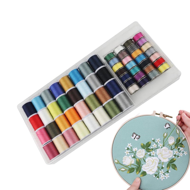 Thread For Sewing Machine 32 Count Top Load 28 Count Bottom Load Yarn For Smooth Stitching Durable Quilting And Hand Knitting With Fiber Embroidery Accessories - Image 2