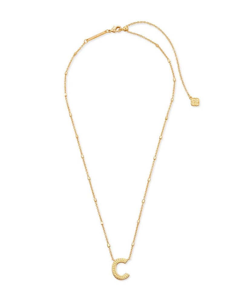Kendra Scott Letter C Pendant Necklace for Women, Fashion Jewelry, 14k Gold-Plated Brass, Gold Metal, Letter C - Image 2