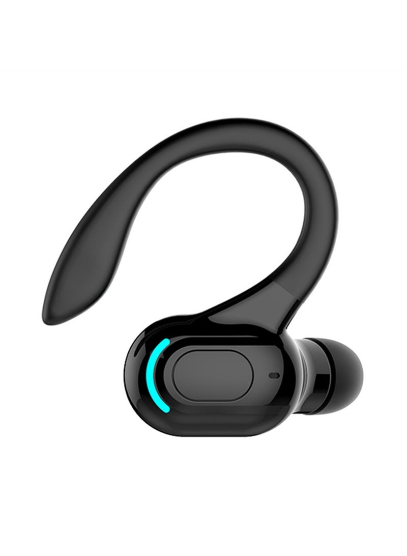 Single Bluetooth Earbud with Earhooks Sports Headphones Over the Ear Running Workout Wrap Around Earbud 20H Long Battery Life Waterproof Noise Cancelling Headset for Android iOS - Image 1