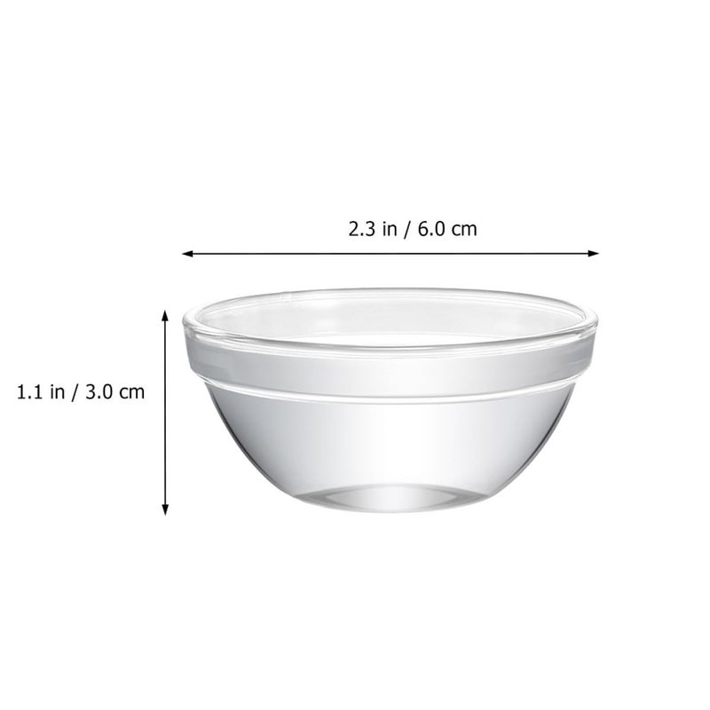 Heat Resistant Small Glass Dessert Bowls Set of 10 for Salad Noodle and Party Use - Image 3