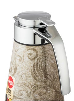emsa German EMSA Thermos 1 liter capacity beige and silver color  - Image 3