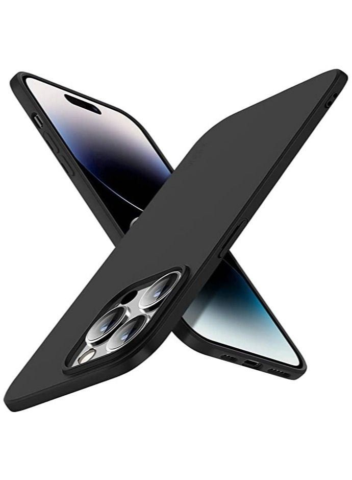 IAF iPhone 14 Pro Max Case Slim Fit Ultra-Thin Soft Matte Finish Coating Phone Cases Lightweight Back Cover Black Colour - Image 1
