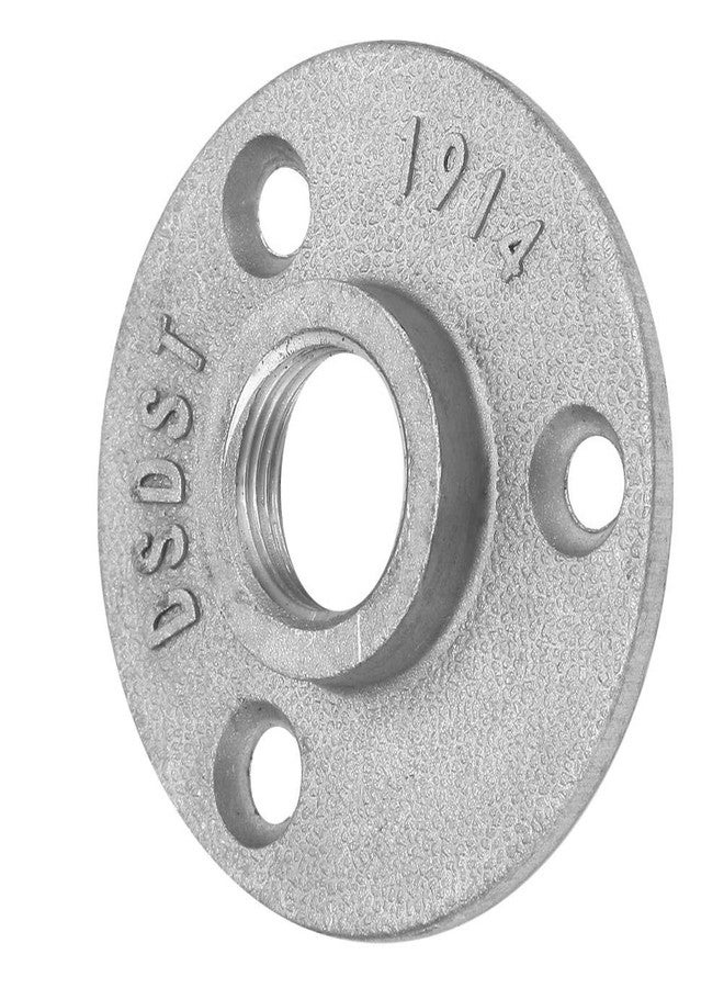 Walfront 10pcs 1/2" Floor Flange Base 3 Holes DN15 Base Thread Decorative Floor Flange Fittings for DIY Project/Furniture/Shelving Decoration (Aluminum Alloy) - Image 1