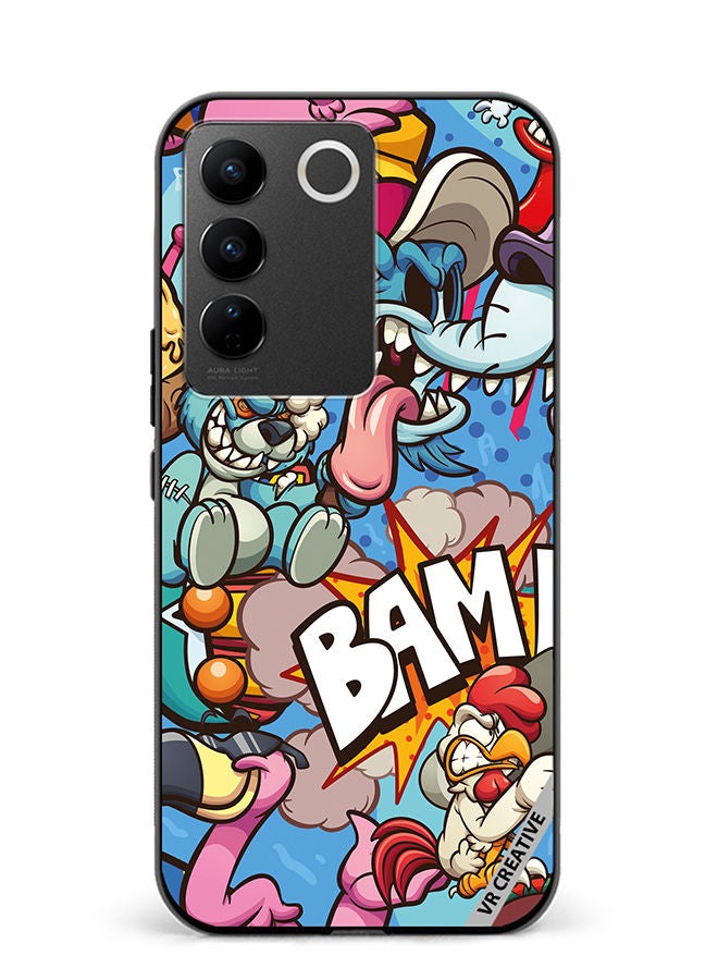 VR CREATIVE Protective Case Cover For Vivo V27e Cartoon Design Multicolour - Image 1
