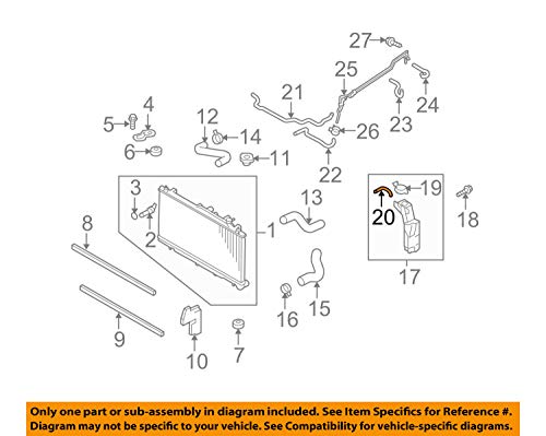 Subaru Coolant Tank Hose 45162AG02B - Image 1