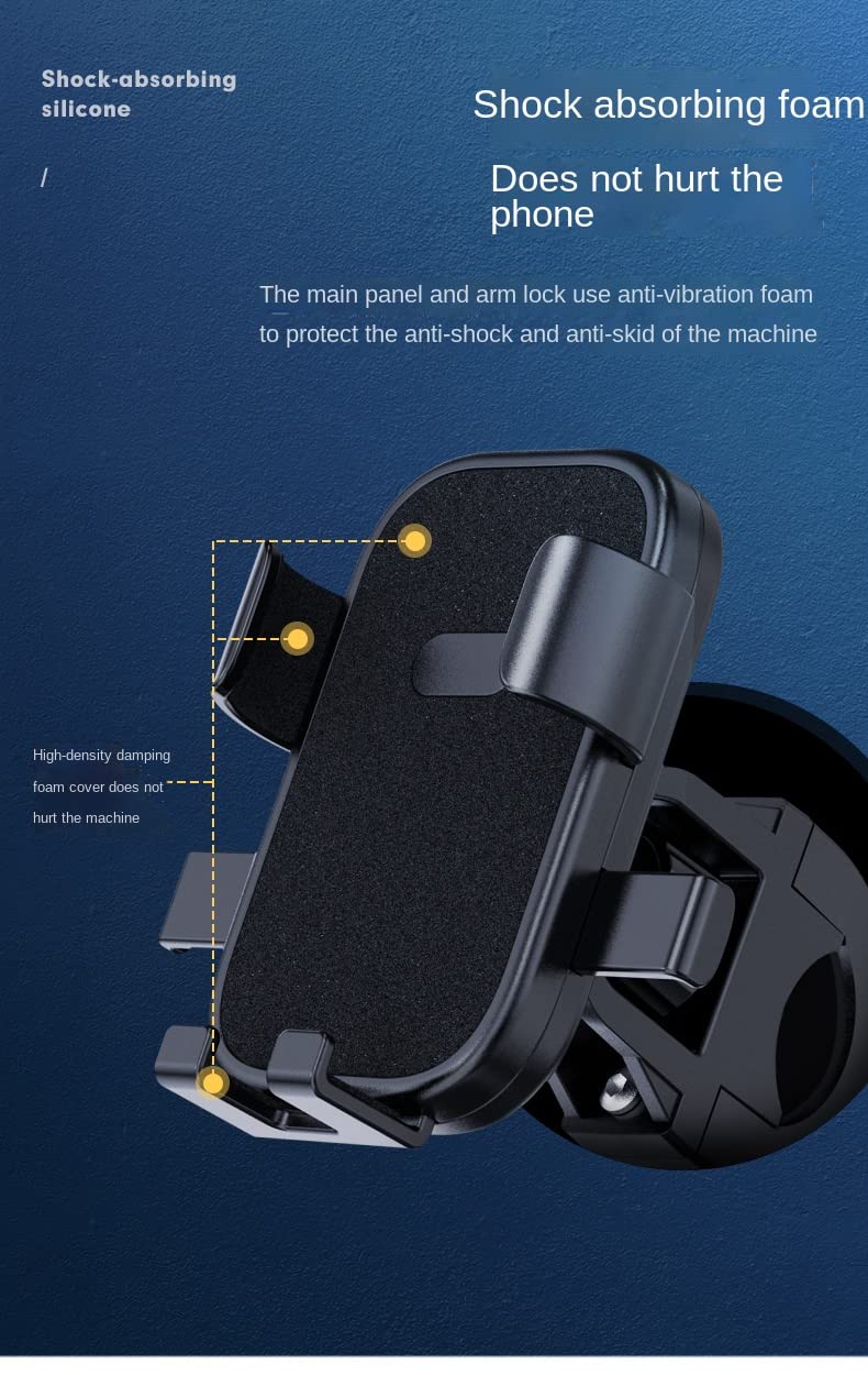 Striff Mobile Holder for Bikes, Motorcycle, Scooter, Bicycles, Jaw Grip Bike Mobile Holder, Aluminium Handlebar Cellphone Holder for Maps - Black - Image 4