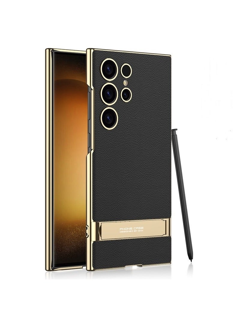 For Samsung Galaxy S24 Ultra Cases ,360° Full Body Coverage Shockproof Phone Covers,Stand  S24 Ultra  Covers，PU Leather Shockproof Cell Phone Cases Anti-Fall Anti-Scratch Anti-fingerprint Protective Case for Samsung Galaxy S24 Ultra 5G, Supports Wireless Charging(Black) - Image 2