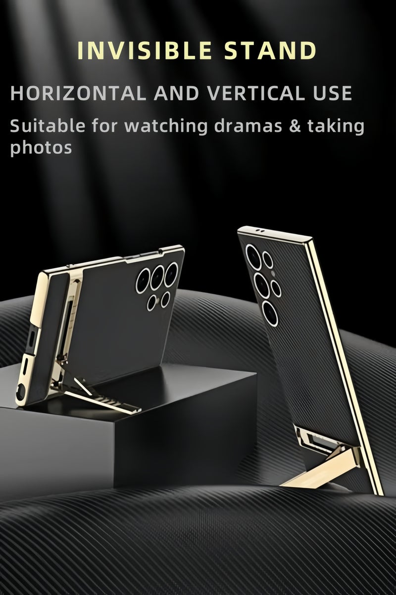 For Samsung Galaxy S24 Ultra Cases ,360° Full Body Coverage Shockproof Phone Covers,Stand  S24 Ultra  Covers，PU Leather Shockproof Cell Phone Cases Anti-Fall Anti-Scratch Anti-fingerprint Protective Case for Samsung Galaxy S24 Ultra 5G, Supports Wireless Charging(Black) - Image 1