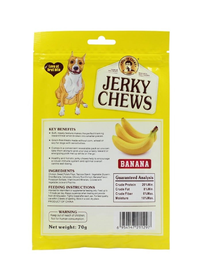 Generic Charlie Jerky Chews Chicken with Banana Dog Treats, Puppy and Dog Treats 70grams  - Image 2