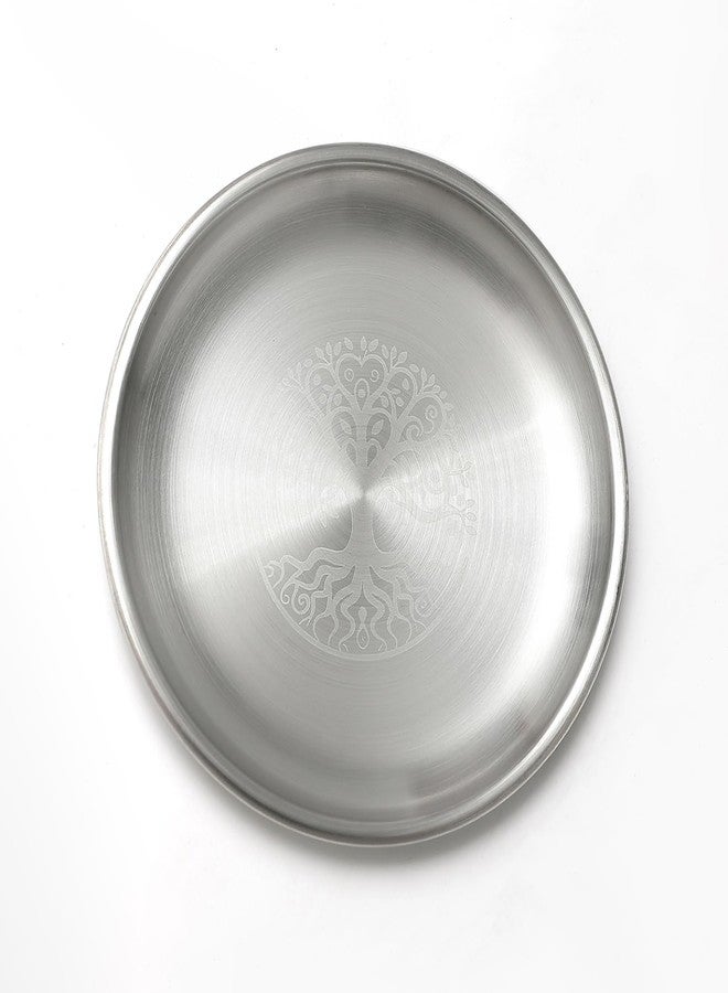 Amitofo Offering Bowl Ritual Plate Great for Altar use, Shamanic Wicca Ritual, Incense Burner, Smudging, Decoration（Life Tree） - Image 1